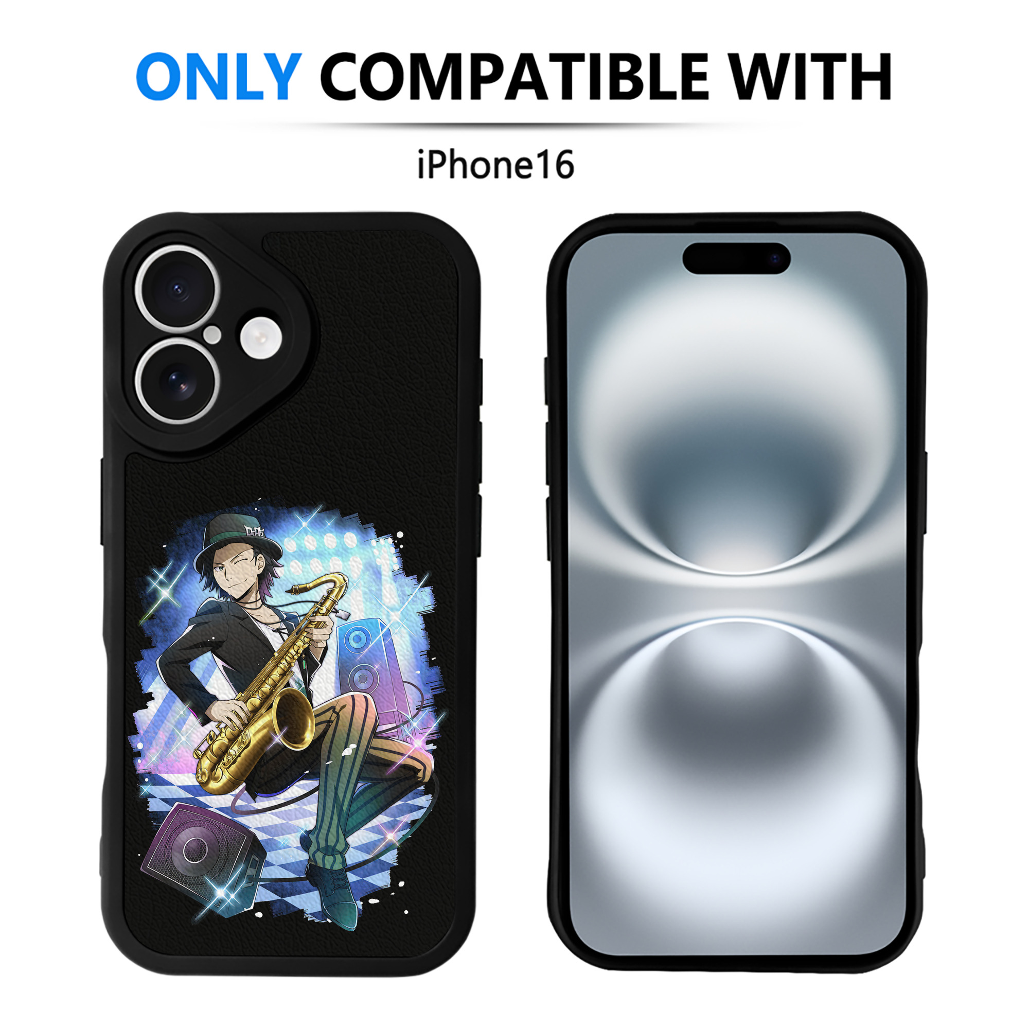（画像用） 文豪ストレイドッグス Bungo Stray Dogs 【iPhone 16シリーズ対応】シリコンスマホケース（レザー調） 材質：シリコン